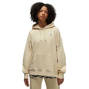 Jordan Flight Fleece Pullover Women's Hoodie Beach Beige Size XS Oversized Fit